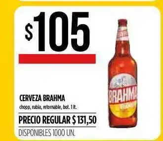 Supermercados Vea Cerveza Brahma 1lt. oferta