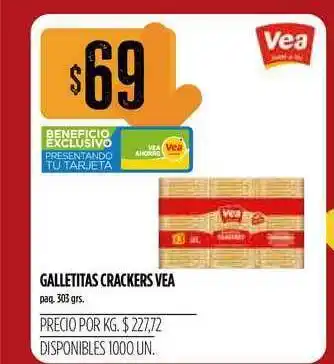 Supermercados Vea Vea Galletitas Crackers 303grs. oferta