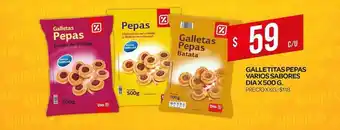 Supermercados DIA Dia Galletitas Pepas Varios Sabores x 500g oferta