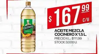 Supermercados DIA Cocinero Aceite Mezcla x 1.5L oferta