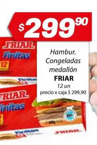 Almacor Friar Hambur. Congeladas Medallón 12un oferta