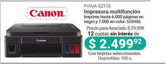 Cooperativa Obrera Canon PIXMA G2110 Impresora Multifunción oferta
