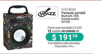 Cooperativa Obrera Kazz Bogo Parlante Portátil oferta