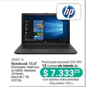 Cooperativa Obrera HP 250G7 I3 Notebook 15.6 oferta