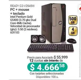 Cooperativa Obrera PC + Mouse + Teclado Ready C2-V2545W oferta