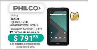 Cooperativa Obrera Philco TP7A6 Tablet oferta