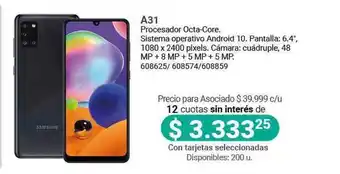 Cooperativa Obrera Samsung A31 oferta