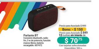 Cooperativa Obrera Parlante BT oferta