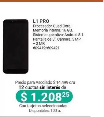 Cooperativa Obrera L1 Pro oferta