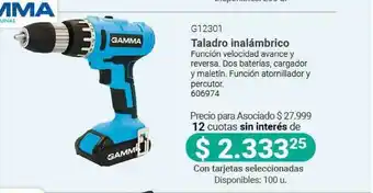 Cooperativa Obrera Gamma G12301 Taladro Inalámbrico oferta