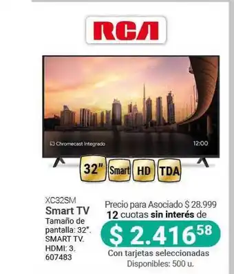 Cooperativa Obrera RCA XC32SM Smart TV oferta