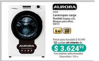 Cooperativa Obrera Aurora Lavarropas Carga Frontal oferta
