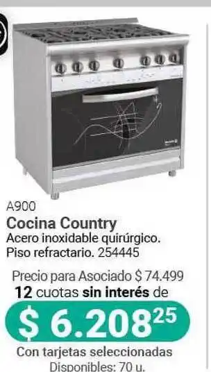 Cooperativa Obrera Cocina Country A900 oferta