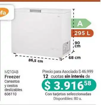 Cooperativa Obrera Gafa Freezer M210AB 295L oferta