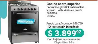 Cooperativa Obrera Cocina Acero Superior oferta