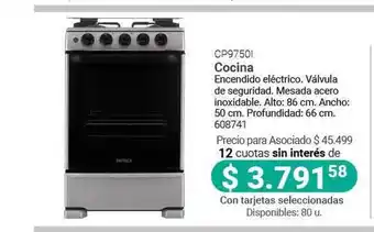 Cooperativa Obrera Cocina CP9750I oferta