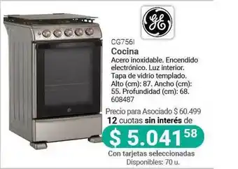 Cooperativa Obrera Cocina CG756I oferta
