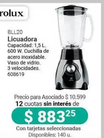 Cooperativa Obrera Electrolux Licuadora BLL20 1,5L oferta