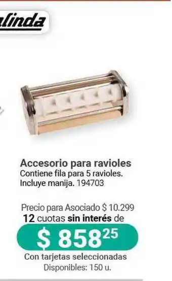 Cooperativa Obrera Accesorio para Ravioles oferta