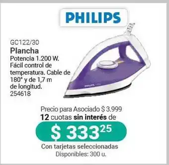 Cooperativa Obrera Philips GC122/30 Plancha oferta
