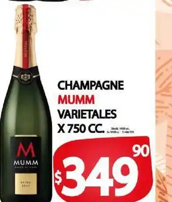 Supermercados Mariano Max Mumm Champagne Varietales x 750cc oferta