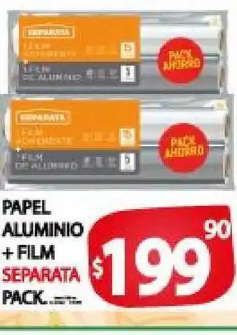 Supermercados Mariano Max Separata Papel Aluminio + Film Pack oferta