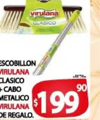 Supermercados Mariano Max Virulana Escobillon Clasico + Virulana Cabo Metalico de Regalo oferta
