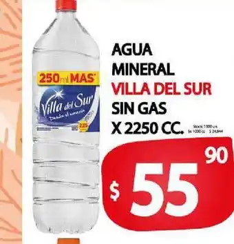 Supermercados Mariano Max Villa del Sur Agua Mineral sin Gas x 2250cc oferta