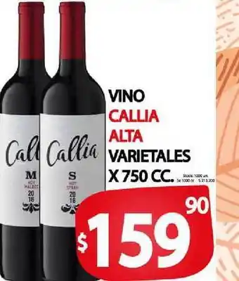 Supermercados Mariano Max Calli Alta Vino Varietales x 750cc oferta