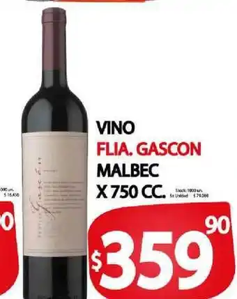 Flia. Gascon Vino Malbec x 750cc