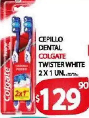 Supermercados Mariano Max Colgate Cepillo Dental Twister White 2 x 1 un. oferta