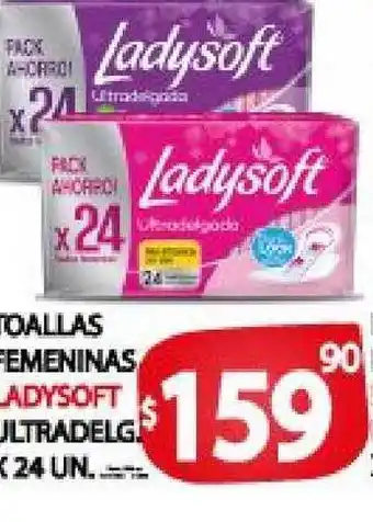 Ladysoft Toallas Femeninas Ultradelg. x 24 un.