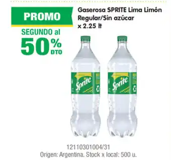 Jumbo Sprite Gaseosa Lima Limón Regualr/Sin azúcar x 2.25lt oferta