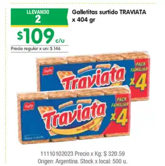 Jumbo Traviata Galletitas surtido x 404gr oferta