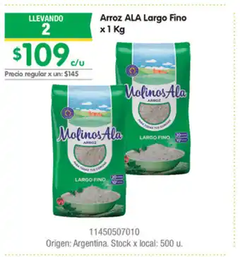 Ala Arroz Largo Fino x 1kg