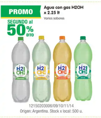 Jumbo H2OH Agua con gas x 2.25lt oferta