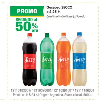 Jumbo Secco Gaseosa x 2.25lt oferta