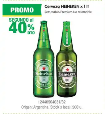 Jumbo Heineken Cerveza x 1lt oferta