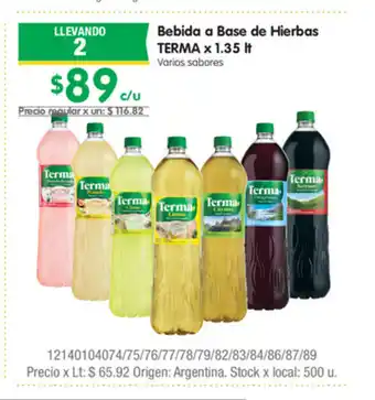 Jumbo Terma Bebida a Base de Hierbas x 1.35 lt oferta