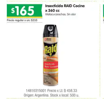 Jumbo Raid Insecticida Cocina x 360cc oferta