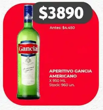 Supermercados Tadicor APERITIVO GANCIA AMERICANO X 950 ML oferta