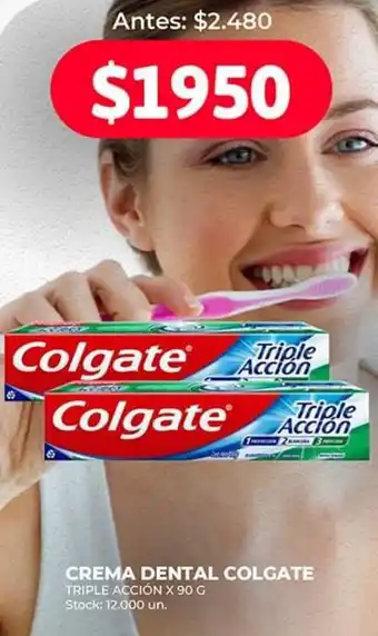 Supermercados Tadicor CREMA DENTAL COLGATE TRIPLE ACCIÓN X 90 G oferta