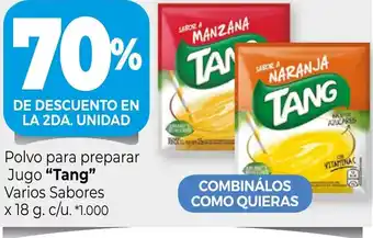 La Anonima Tang Polvo para preparar Jugo Varios Sabores x 18g oferta