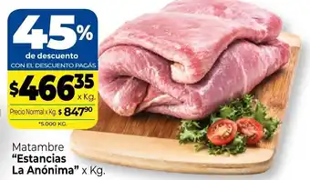 La Anonima Estancias La Anónima Matambre x kg oferta