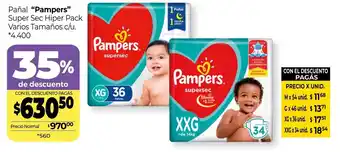 La Anonima Pampers Pañal Super Sec Hiper Pack Varios Tamaños c/u oferta