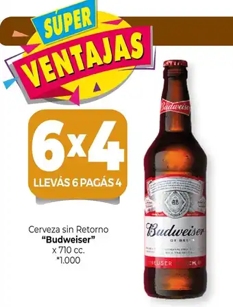 La Anonima Budweiser Cerveza sin Retorno x 710 cc. oferta
