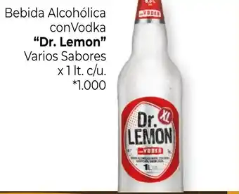 La Anonima Dr. Lemon Bebida Alcohólica conVodka Varios Sabores x 1 lt. c/u/ oferta