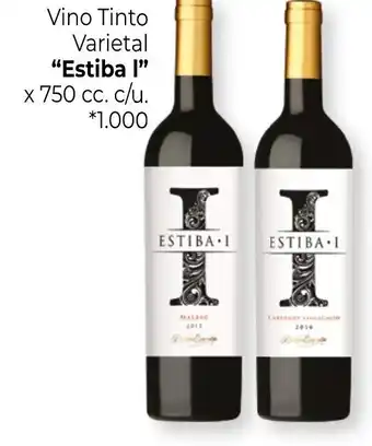 La Anonima Estiba I Vino Tinto Varietal x 750 cc. c/u. oferta