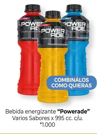 La Anonima Powerade Bebida energizante Varios Sabores x 995 cc. c/u. oferta
