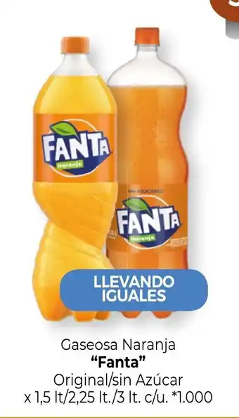 La Anonima Fanta Gaseosa Naranja Original/ sin Azúcar oferta